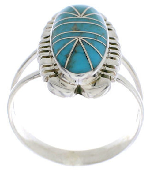 Sterling Silver Turquoise Southwest Ring Jewelry Size 8-3/4 TX28466